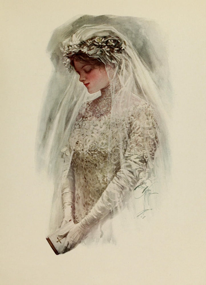 Fair Americans 1911 The Bride Canvas Art - Harrison Fisher (18 x 24)