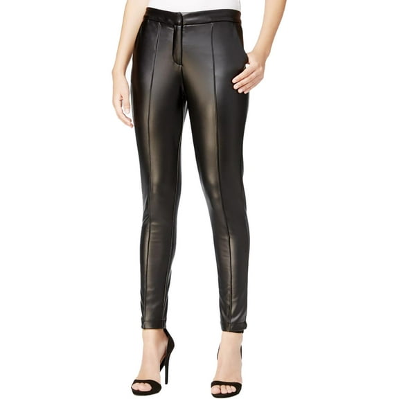 Fair Child Womens Faux Leather High Rise Leggings