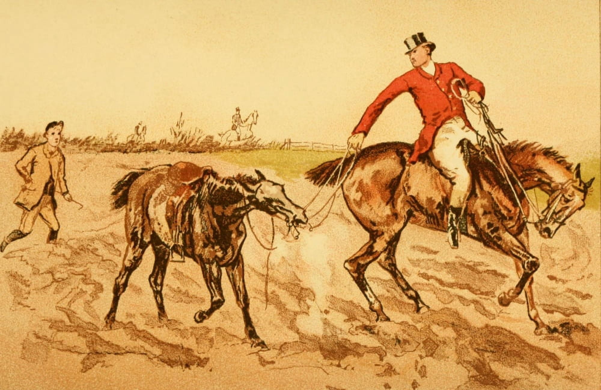 Fair Diana 1884 Hurry up or shall I let him go Canvas Art - G Bowers (18 x 24)