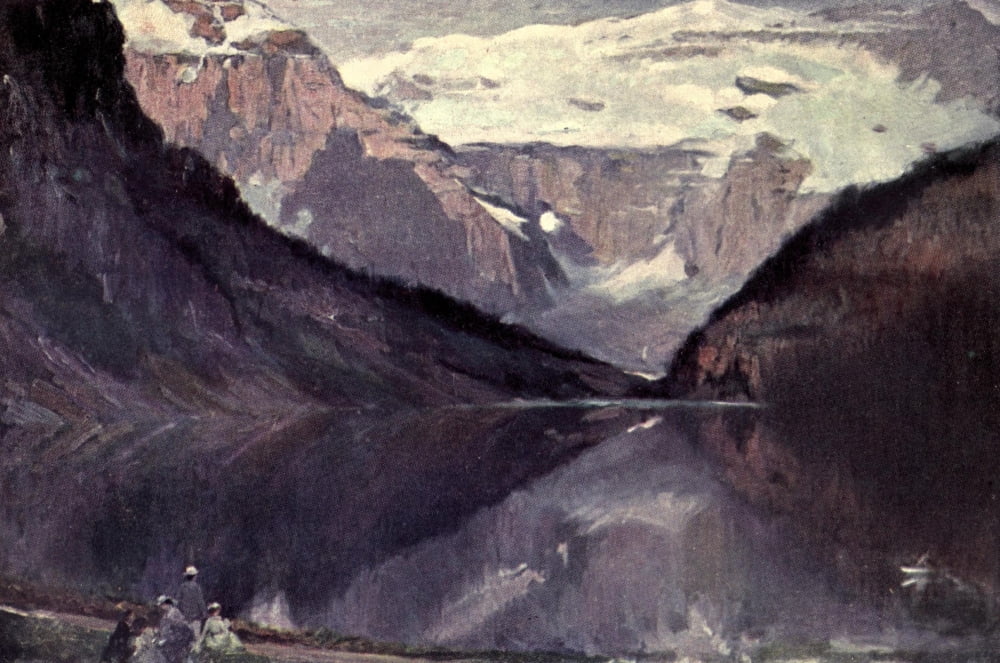 Fair Dominion 1911 Lake Louise Alberta Canvas Art - Cyrus Cuneo (18 x 24)
