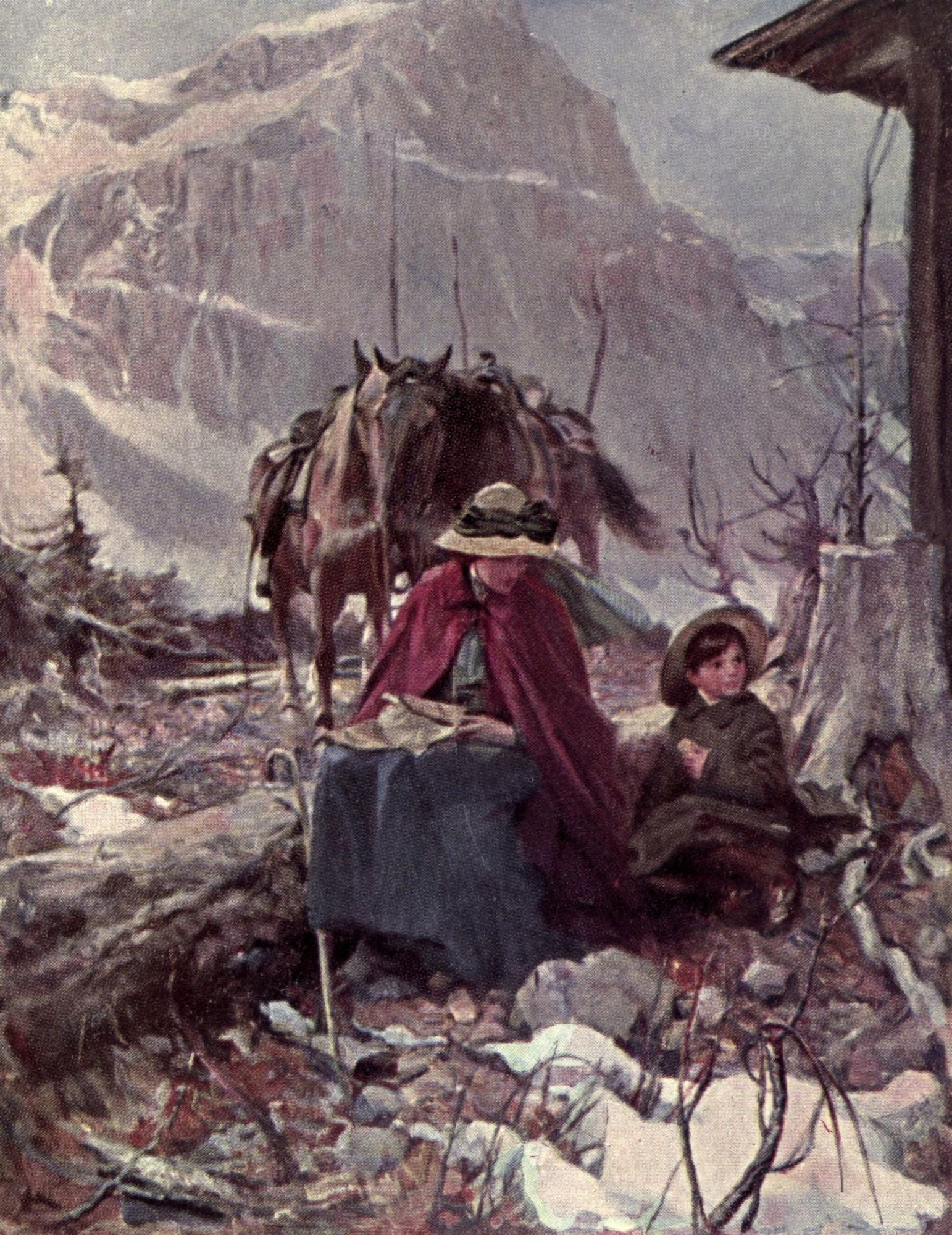 Fair Dominion 1911 The Halt Laggan Canvas Art - Cyrus Cuneo (18 x 24)