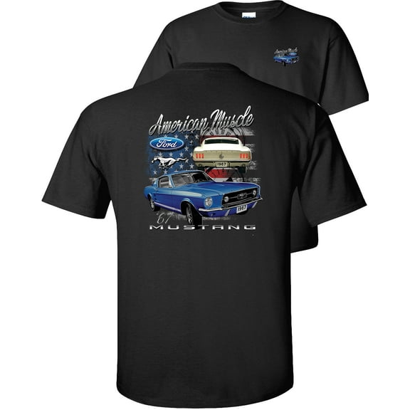 Fair Game American Muscle 1967 Mustang Ford T-Shirt-Black-S