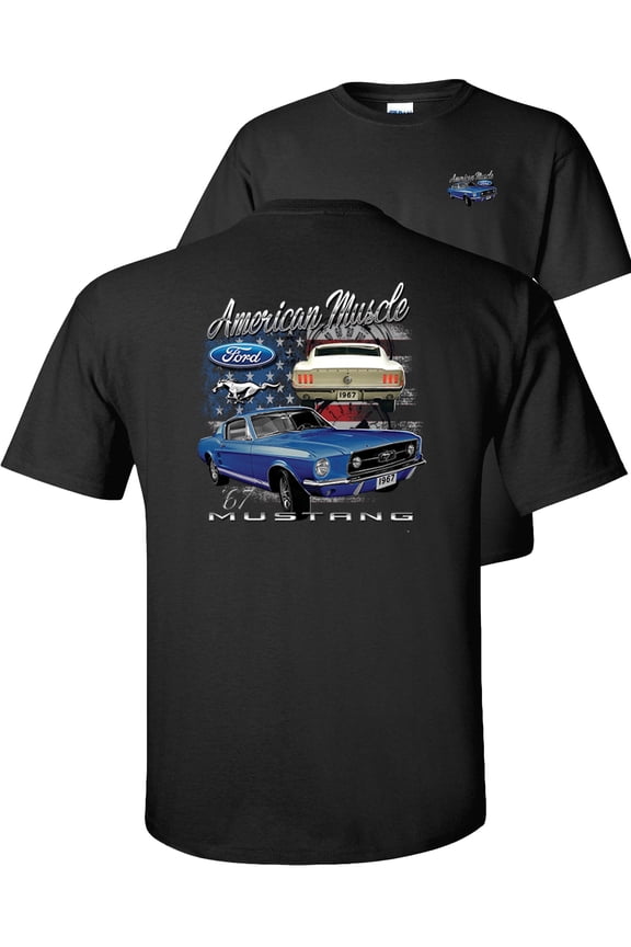 American Muscle 1967 Mustang Ford T-Shirt-Black-S