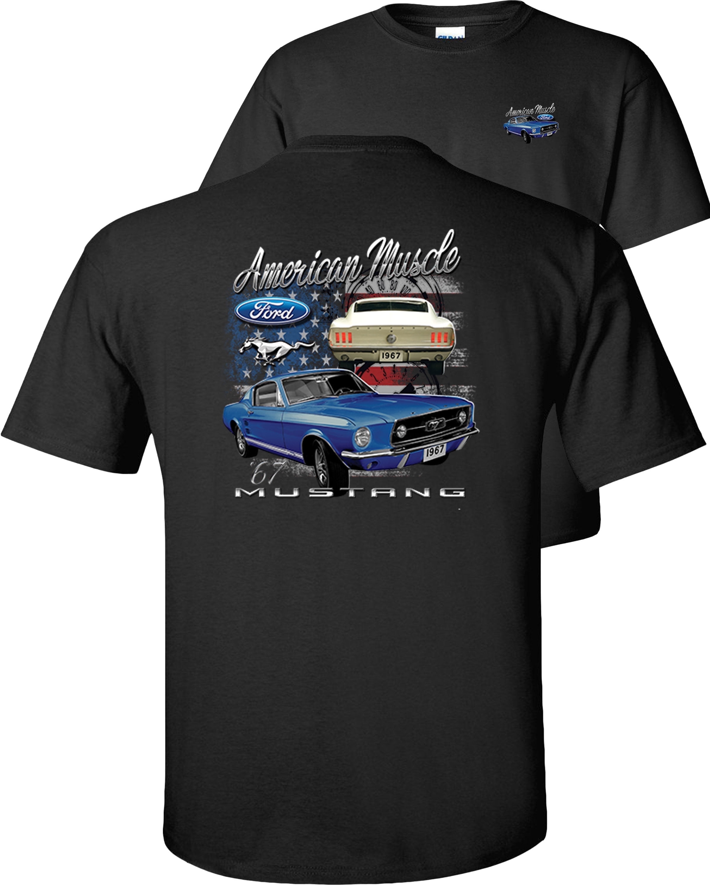 Fair Game American Muscle 1967 Mustang Ford T-Shirt-Black-XL