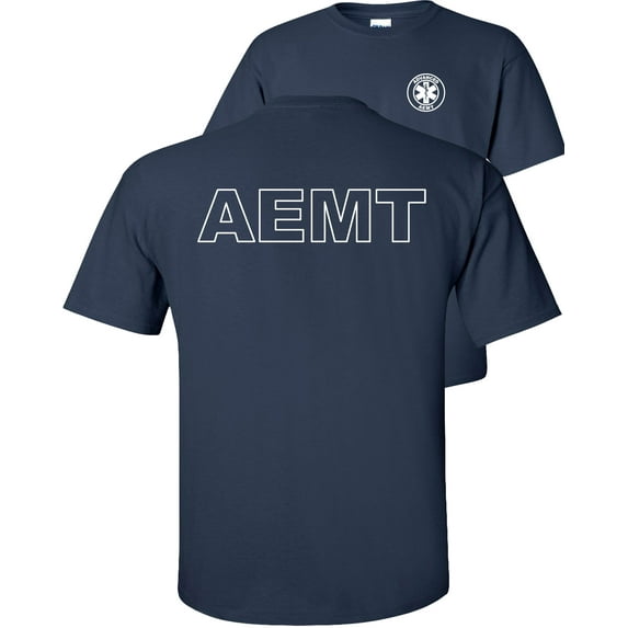 Fair Game AEMT T-Shirt Advanced Emergency Medical Technician-Navy-S