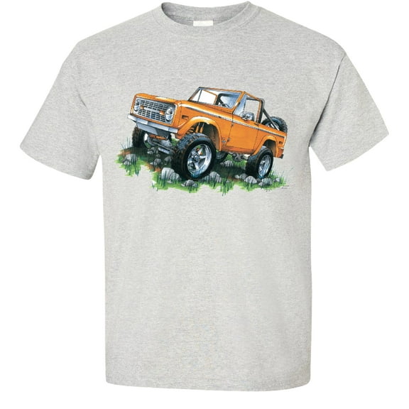Fair Game Classic Orange Bronco 1970's Ford T-Shirt-Ash-M