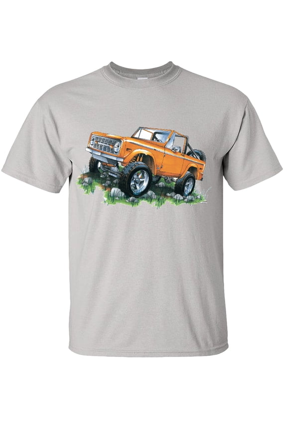Classic Orange Bronco 1970's Ford T-Shirt-Ice Grey-L