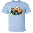 thumbnail image 1 of Fair Game Classic Orange Bronco 1970's Ford T-Shirt-Light Blue-L, 1 of 4