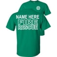 thumbnail image 1 of Fair Game Custom Fire Rescue T-Shirt Personalized Firefighter Graphic Tee-Kelly Green-S, 1 of 4