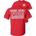 thumbnail image 1 of Fair Game Custom Fire Rescue T-Shirt Personalized Firefighter Graphic Tee-Red-2x, 1 of 4