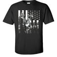 thumbnail image 1 of Fair Game Deer US Flag T-Shirt, Buck American Flag, Hunting Graphic Tee-Black-XL, 1 of 4