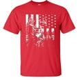 thumbnail image 1 of Fair Game Deer US Flag T-Shirt, Buck American Flag, Hunting Graphic Tee-Red-M, 1 of 4