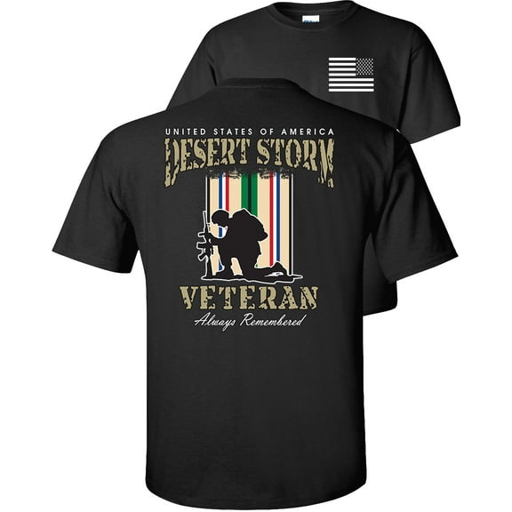 Fair Game Proud Veteran Desert Storm Always Remember T-Shirt-Black-S