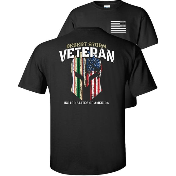 Fair Game Proud Desert Storm Spartan Helmet T-Shirt-Black-S