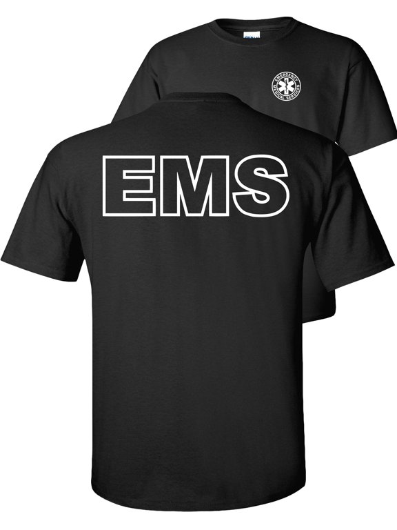 EMS T-Shirt Emergency Medical Services-Black-XL