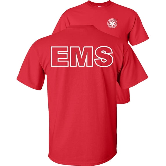 Fair Game EMS T-Shirt Emergency Medical Services-Red-XL