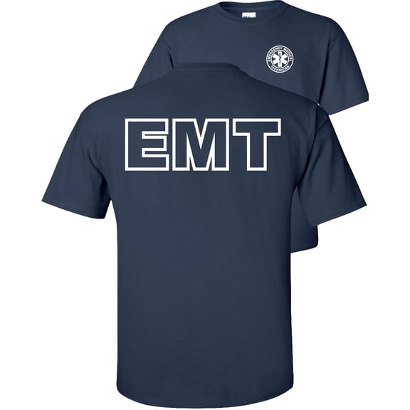 Fair Game EMT T-Shirt Emergency Medical Technician-Navy-L