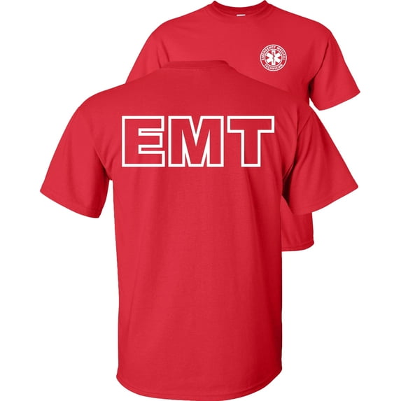 Fair Game EMT T-Shirt Emergency Medical Technician-Red-S