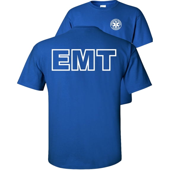 Fair Game EMT T-Shirt Emergency Medical Technician-Royal-3x