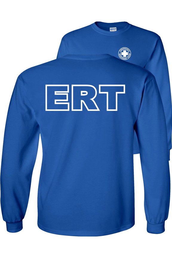 Emergency Response Team Long Sleeve Shirt ERT incident response teams-Royal-Large