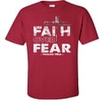 thumbnail image 1 of Fair Game Faith Over Fear T-Shirt, Christian Graphic Tee-Cardinal-3x, 1 of 4