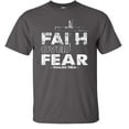 thumbnail image 1 of Fair Game Faith Over Fear T-Shirt, Christian Graphic Tee-Charcoal-3x, 1 of 4