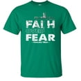 thumbnail image 1 of Fair Game Faith Over Fear T-Shirt, Christian Graphic Tee-Kelly Green-M, 1 of 4