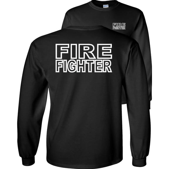 Fair Game Fire Fighter Long Sleeve Shirt-Black-Large