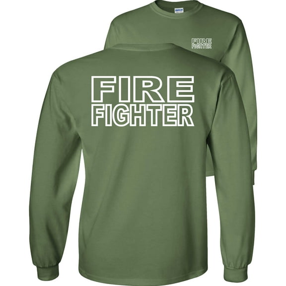Fair Game Fire Fighter Long Sleeve Shirt-Military Green-Small
