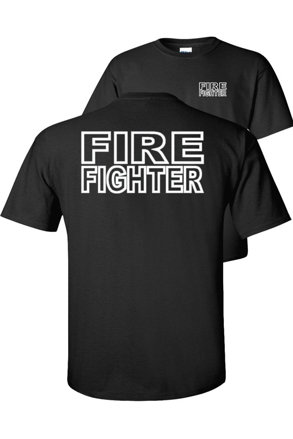 Firefighter EMT T-Shirt-Black-M
