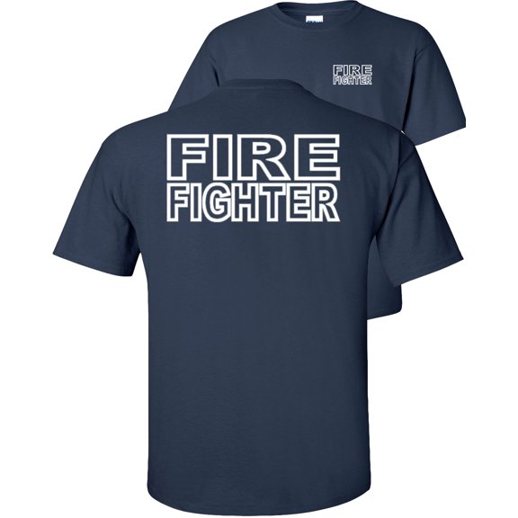 Fair Game Fire Fighter T-Shirt Firefighter V1-Navy-4x