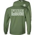 thumbnail image 1 of Fair Game Fire Rescue Long Sleeve Shirt-Military-Green-XL, 1 of 4