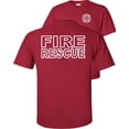 thumbnail image 1 of Fire Rescue T-Shirt Firefighter Maltese Cross Fire Department XX-Large Cardinal, 1 of 4