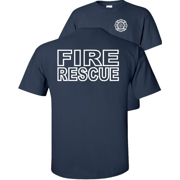 Fair Game Fire Rescue T-Shirt-Navy-Blue-S