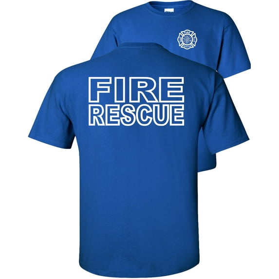 Fair Game Fire Rescue T-Shirt-Royal-Blue-3x