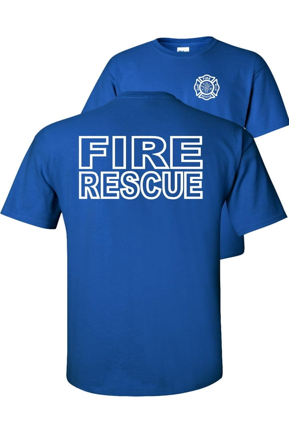 Fire Rescue T-Shirt-Royal-Blue-XL