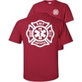 thumbnail image 1 of Fair Game Firefighter EMT T-Shirt Fire/EMT Graphic Tee-Cardinal-3x, 1 of 5