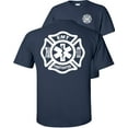 thumbnail image 1 of Fair Game Firefighter EMT T-Shirt Fire/EMT Graphic Tee-Navy-S, 1 of 5