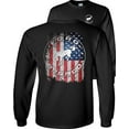 thumbnail image 1 of Fair Game Ford Bronco American Flag Long Sleeve Shirt-Black-Small, 1 of 6