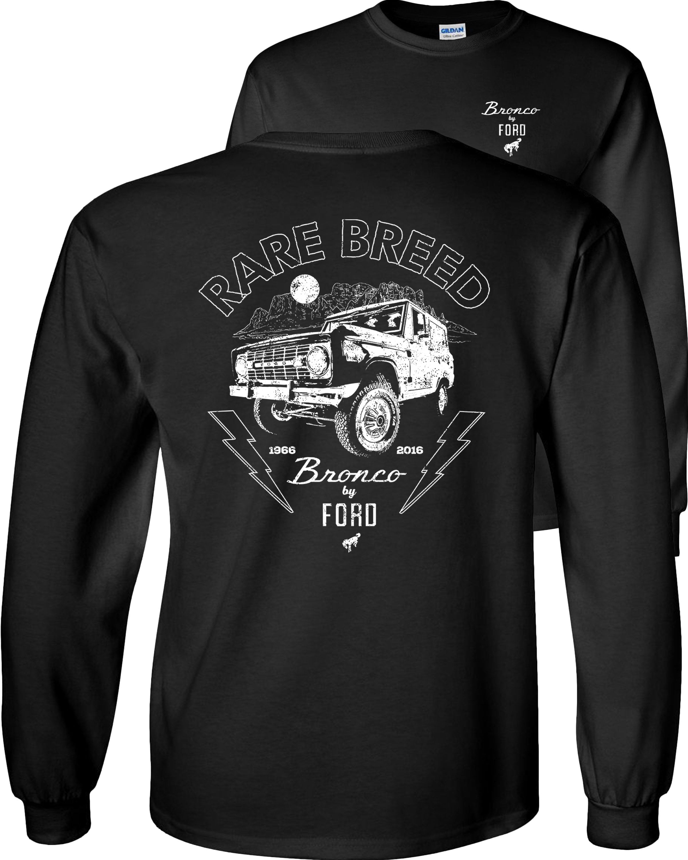 Fair Game Rare Breed 1966-2016 Ford Bronco Long Sleeve Shirt-Black-3x