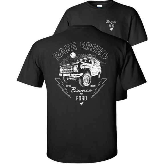 Ford Bronco Rare Breed 1966-2016 Ford Bronco T-Shirt-Black-S