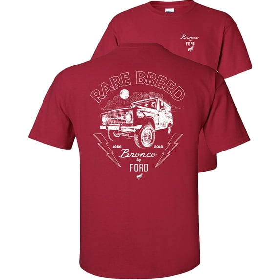 Ford Bronco Rare Breed 1966-2016 Ford Bronco T-Shirt-Cardinal-M