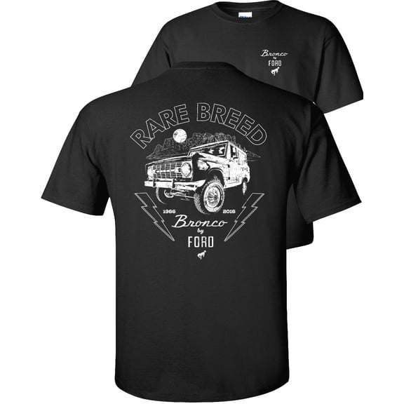 Ford Bronco Rare Breed 1966-2016 Ford Bronco T-Shirt-Black-4x
