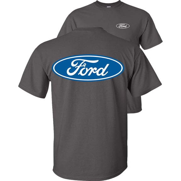 Fair Game Ford Oval Logo T-Shirt F&B, ford graphic tee-Charcoal-L