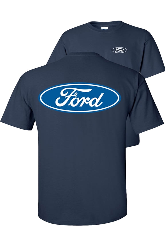Ford Oval Logo T-Shirt F&B, ford graphic tee-Navy-S