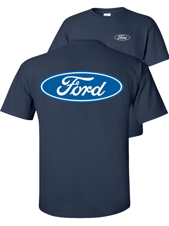 Ford Oval Logo T-Shirt F&B, ford graphic tee-Navy-XL