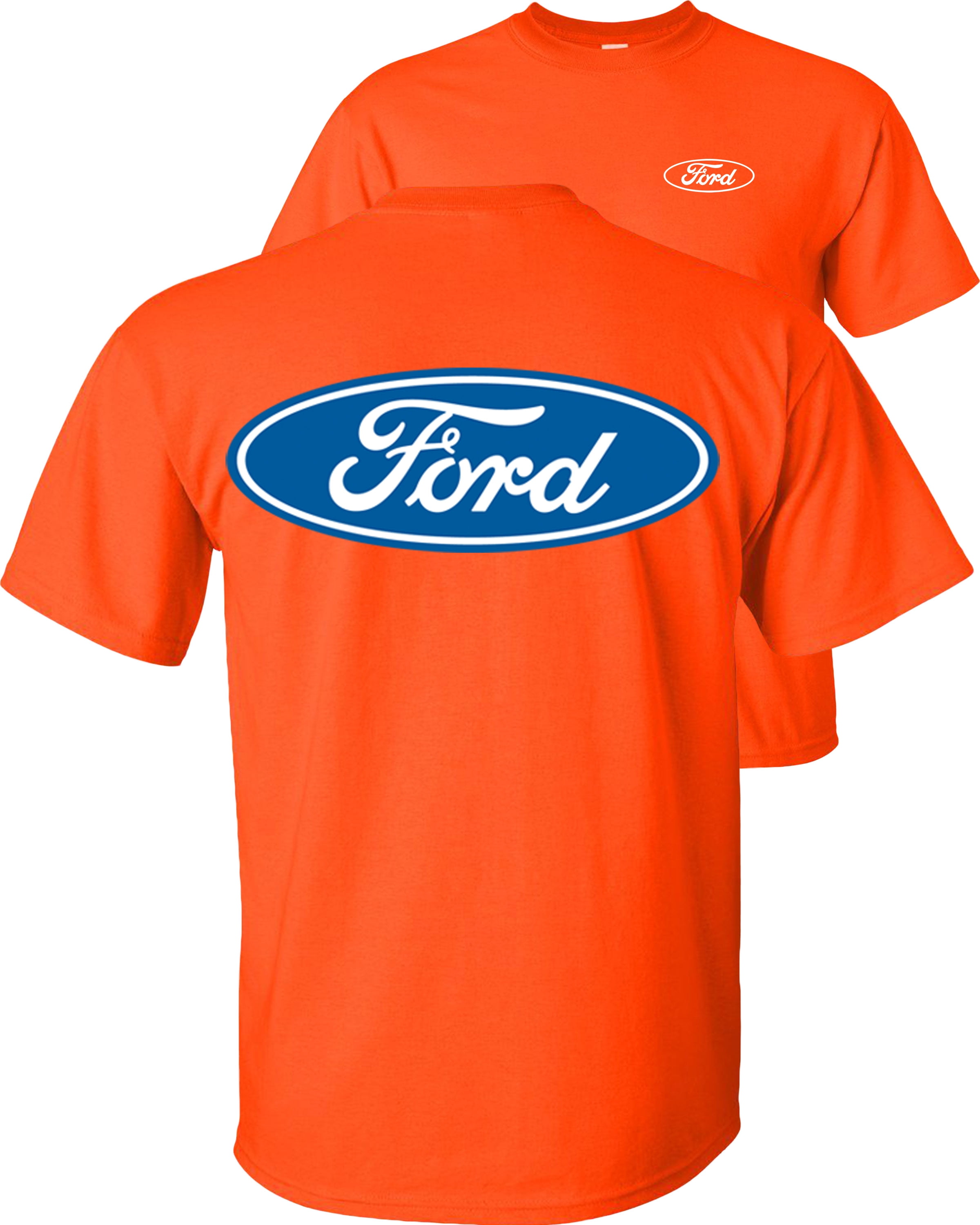 Fair Game Ford Oval Logo T-Shirt F&B, ford graphic tee-Orange-XL