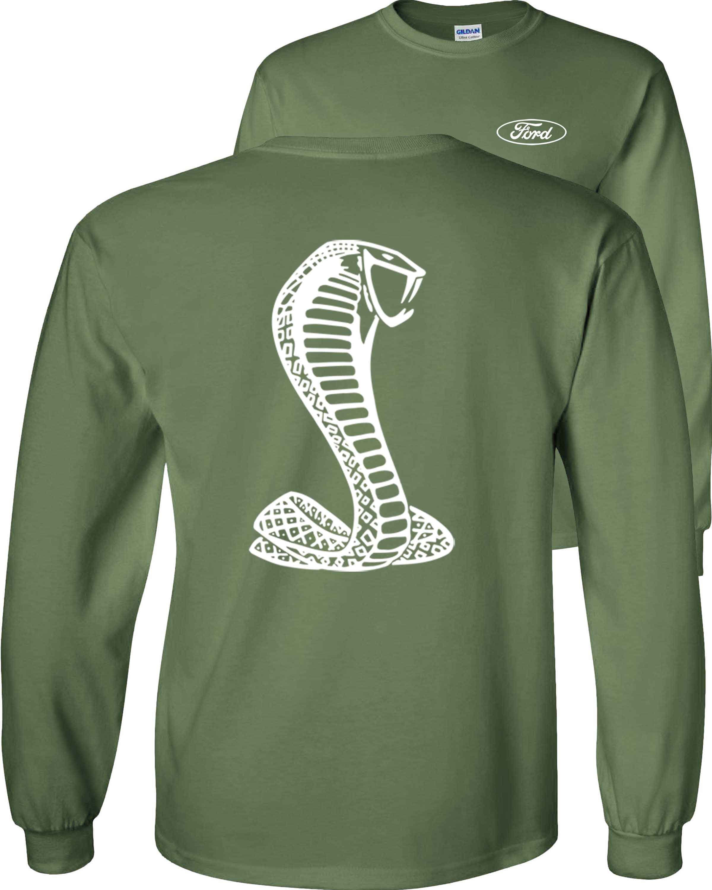 Fair Game Shelby White Cobra Ford Long Sleeve Shirt-Military Green-3x ...