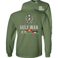 thumbnail image 1 of Fair Game Proud Veteran Gulf War Eagle Long Sleeve Shirt-Military Green-3x, 1 of 5