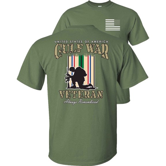 Fair Game Proud Veteran Gulf War Always Remember T-Shirt-Military Green-L
